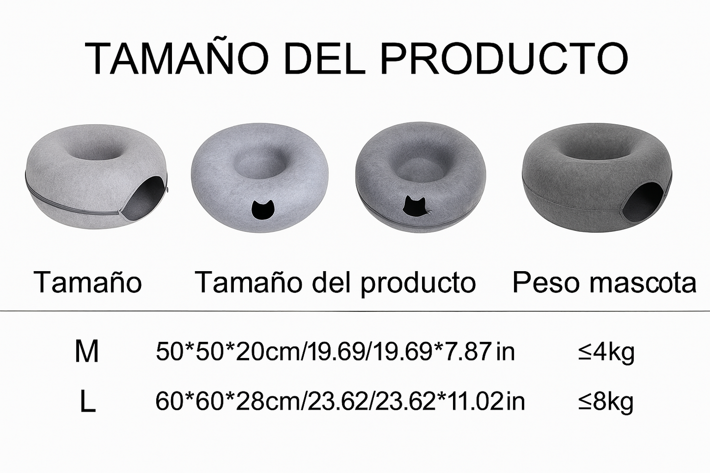 Nido Donut 2 en 1 – Cama y Túnel