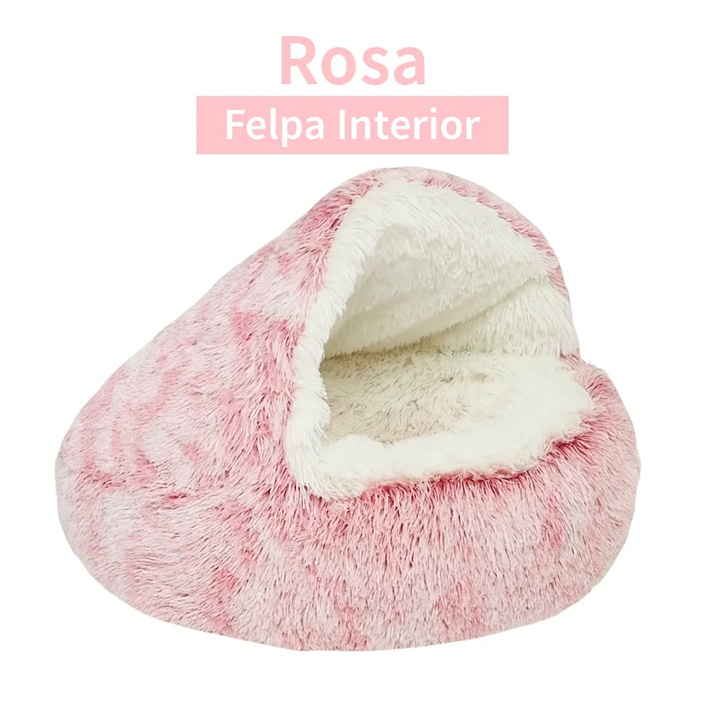Cama Nido de Felpa 2 en 1 para Perros y Gatos