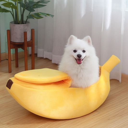 Cama Banana para Gatos y Perros Pequeños
